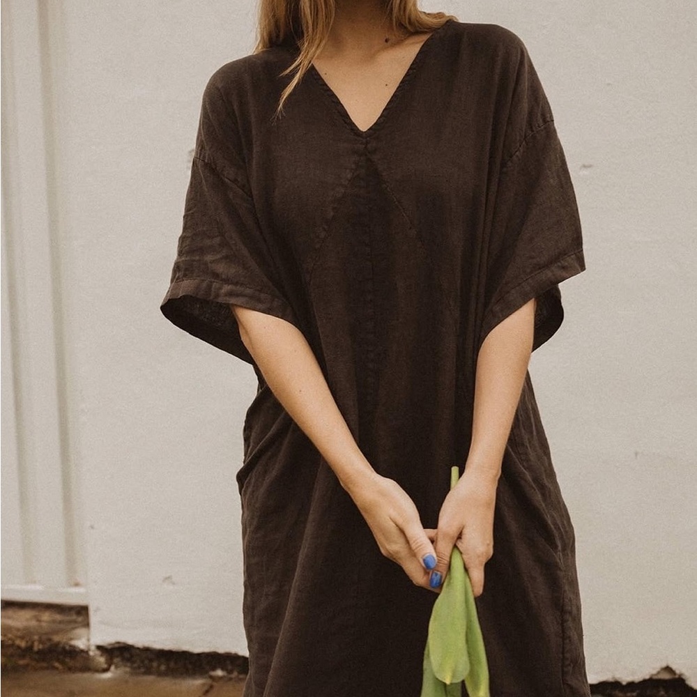 Esby kaftan Charcoal 100% Linen
